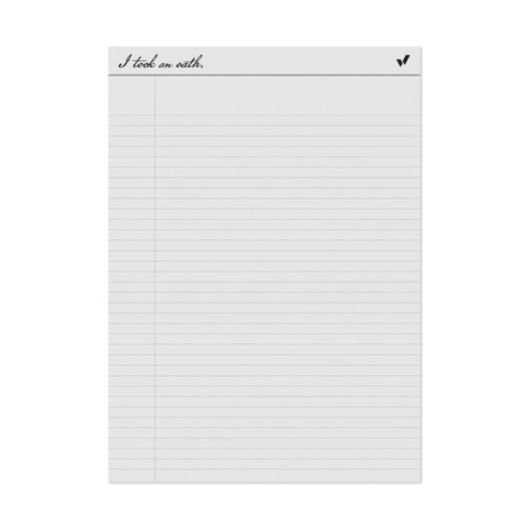 I Took An Oath Legal Pad